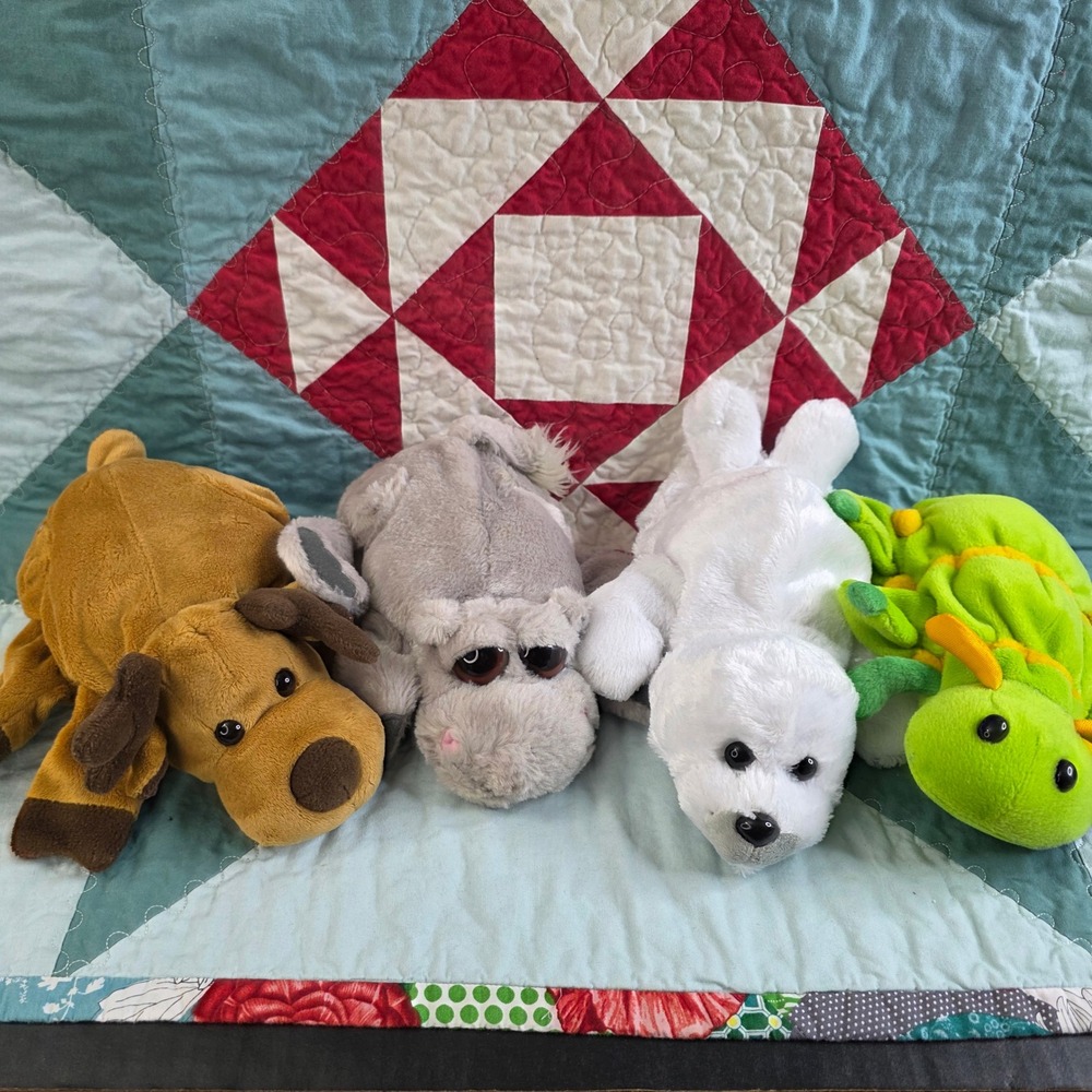 Caltoy Plush Full Body Glove Hand Puppet Lot of 4 Dog Hippo Seal Caterpillar